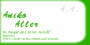 aniko aller business card